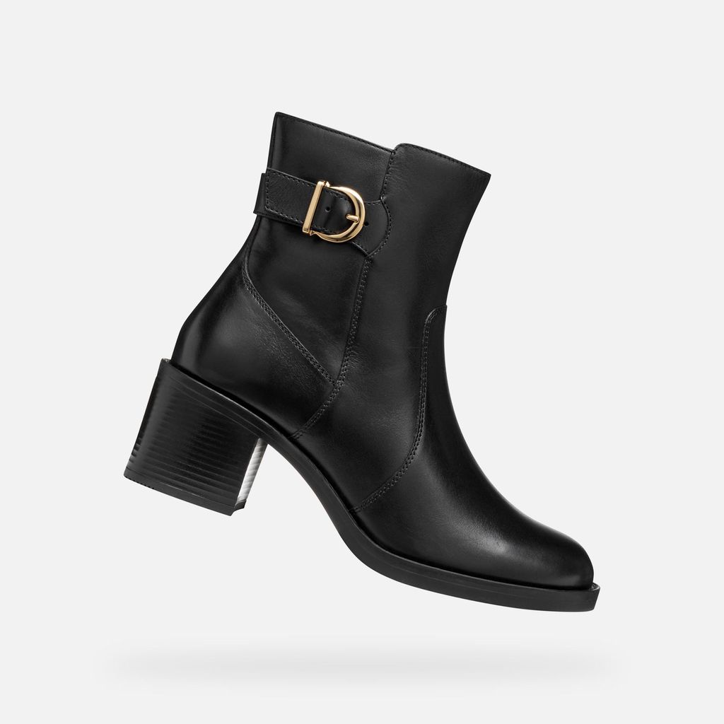 Geox Schwarze Damen-Ankle-Boots Serilda 60 36