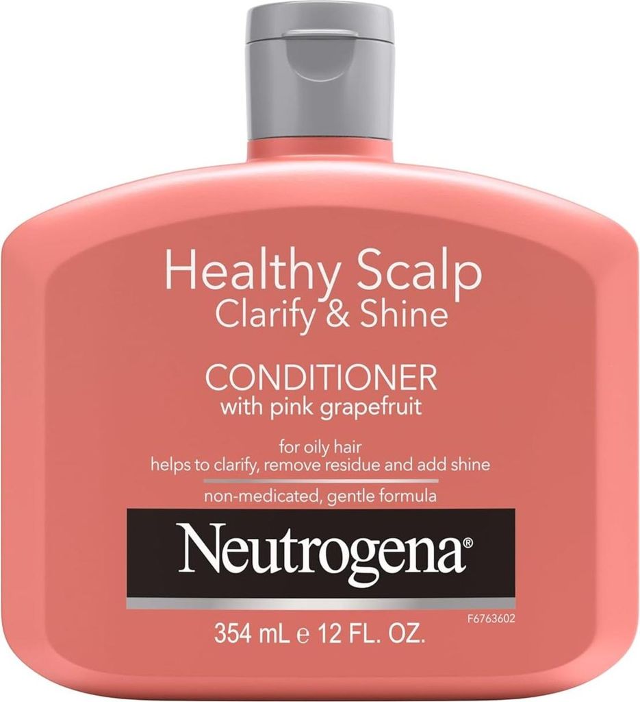 Haarspülung, Neutrogena, Gesunde Kopfhaut, Klären & Glänzen, mit Pink Grapefruit, Hilft Rückstände zu beseitigen, für fettiges Haar, 354ml