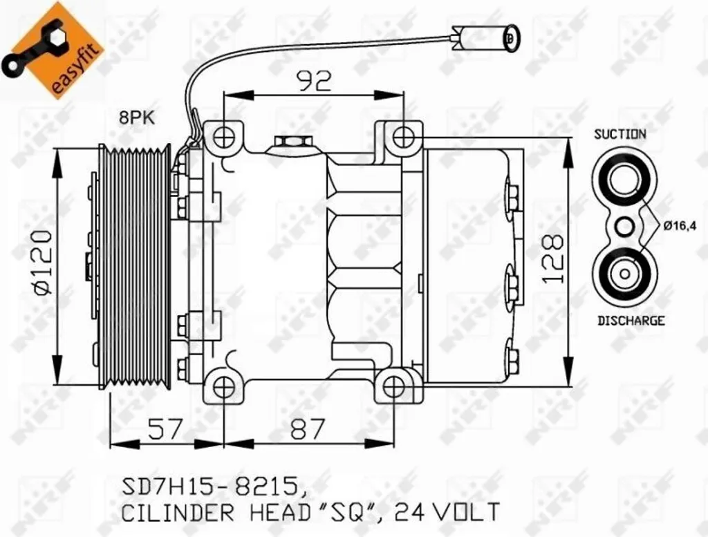 Compresseur Climatisation pour Audi A6, Fiat Multipla et Honda Accord