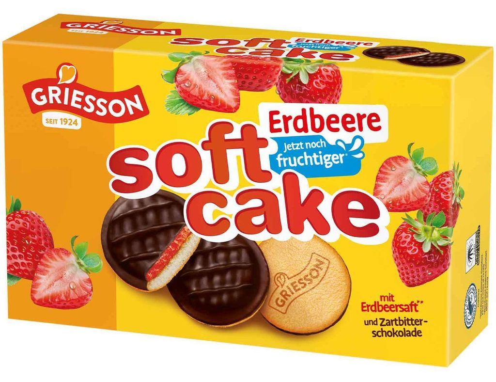 Griesson Soft Cake Erdbeere Zartbitter 2x150g Produktbild 