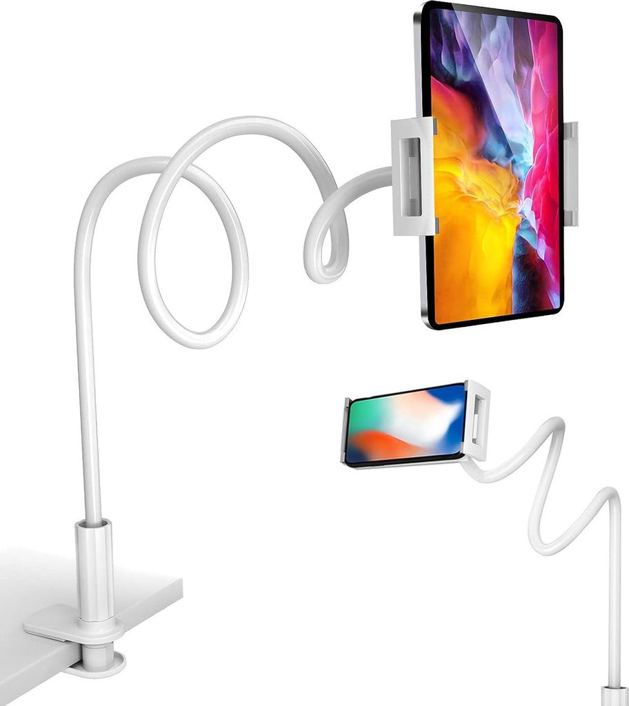 Handyhalterung fš¹r Bett, 360¡ã flexible Tablet-Halterung fš¹r Bett, mit verstellbarer 100,1 cm langer Armklemme, Halterung, Handy-St?nder f...