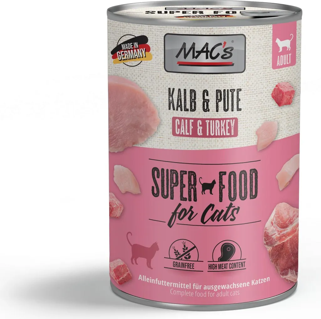 Offerta Scorta MAC's Cat Vitello e Tacchino 6x400g - Prezzo Outlet
