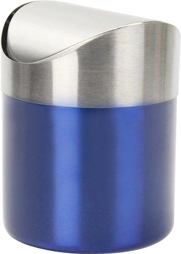Poubelle 1,5 L en inox brillant - Qualité durable et format réduit