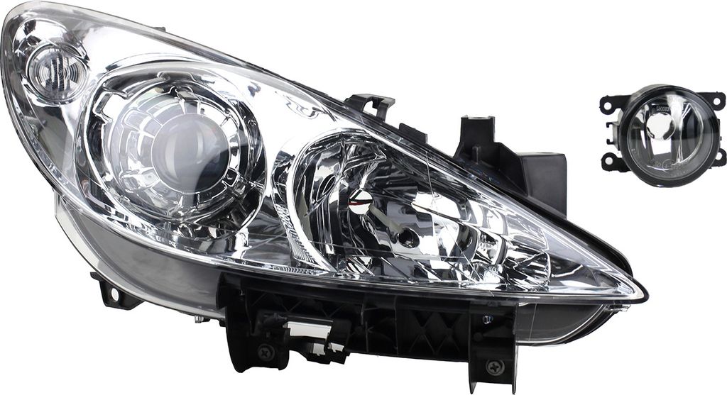 Johns, Scheinwerfer Halogen passend für Peugeot 307 07/05- H7 H1 Re. Beifahrer + Nebel. 620686 8200074008 6202E1 00006202E1 6710027 0000620639 620639