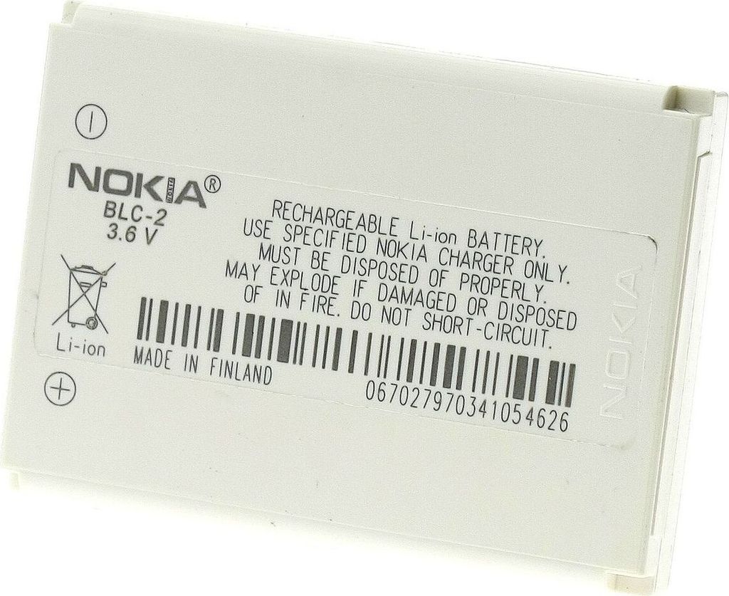 Nokia BLC-2, 1000 mAh, Lithium-Ion (Li-Ion), Nokia 6810, 3330