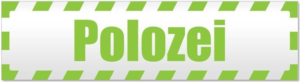 Kiwistar - Autoaufkleber - Lindgrün - 60 x 16 cm - Polozei gestreift - Hinweis Aufkleber Sticker für Auto, Kfz, Fahrrad, PKW, LKW