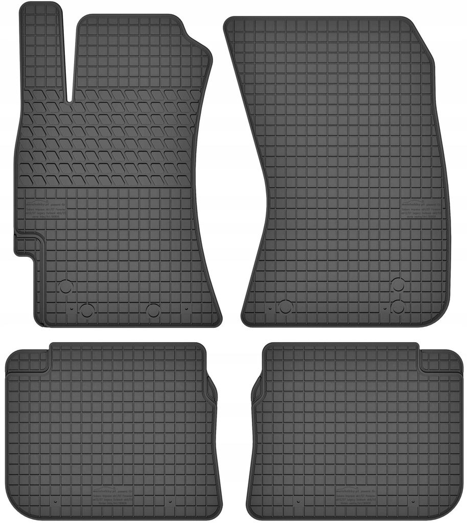 Gummimatten passend für Subaru Impreza III (2007-2011) Gummi Fußmatten Satz Schwarz + Stopper