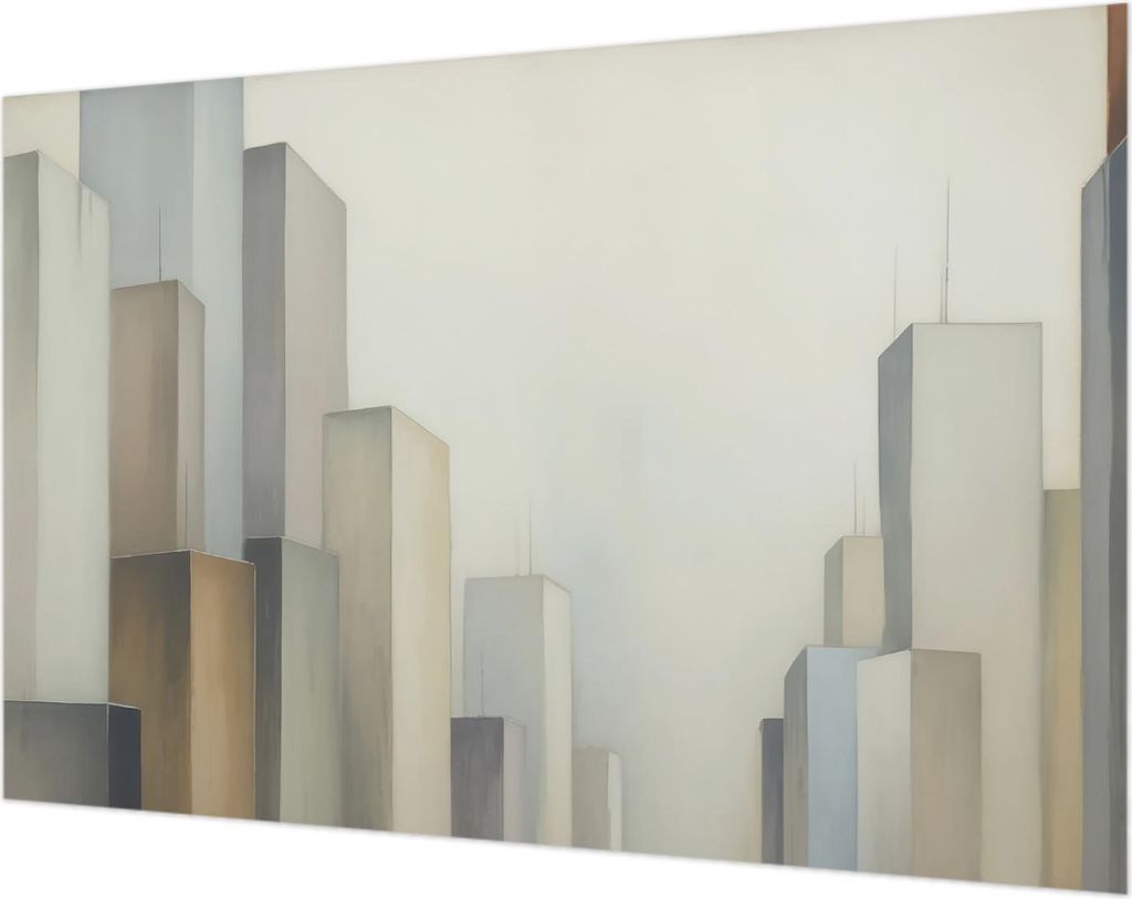 Wandtapete - Dekorative Tapete für Wohnzimmer- Tapetenfolie für Wanddekoration - 104x70 cm - Wolkenkratzer der Stadt
