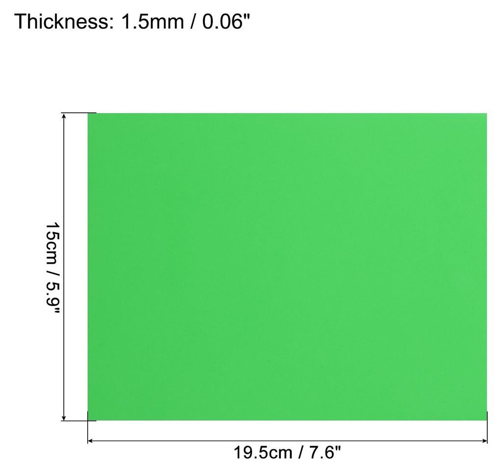 EVA Schaum Bl?tter Grš¹n 7.6"x5.9" 2mm Dicke fš¹r Handwerke DIY Pack von 5