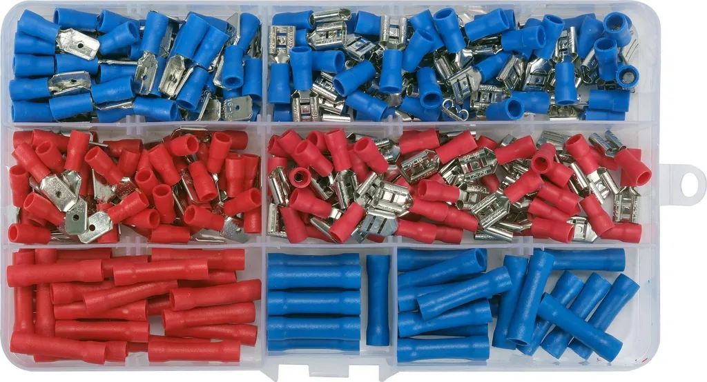 Set 250 Pezzi Connettori Elettrici Isolati - Kit Capicorda Crimpare Professionali