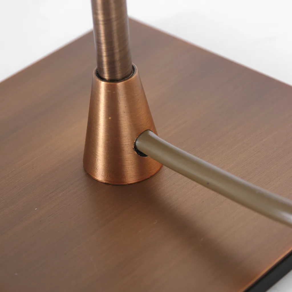 Petite lampe à poser bronze Ancilla Steinhauer Ø 14cm verre dépoli E14