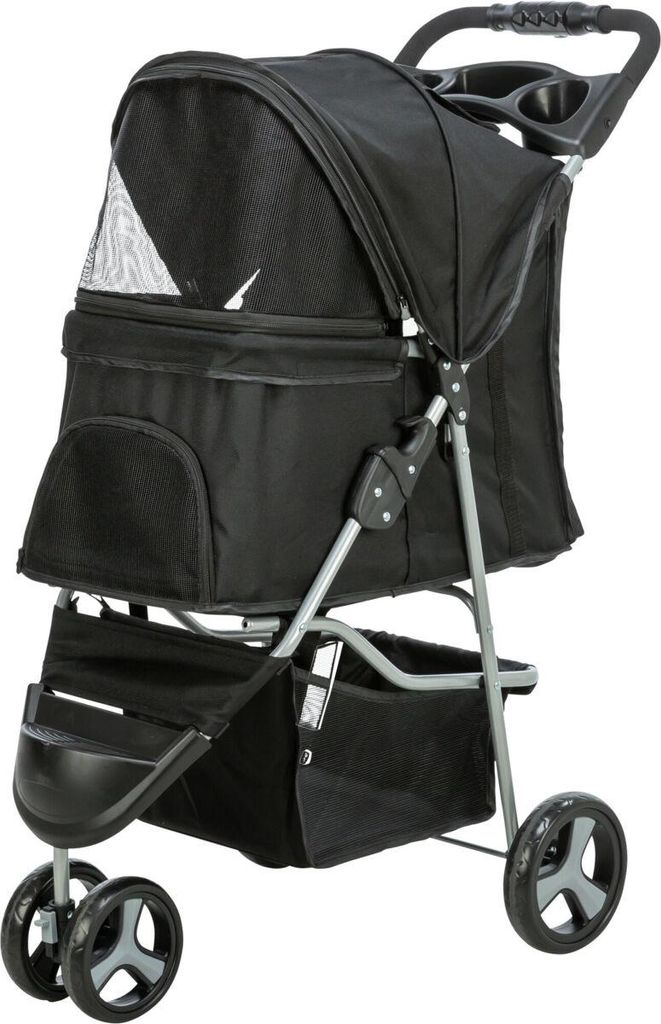 TRIXIE Buggy für Hunde - schwarz - 47 × 100 × 80 cm Produktbild 