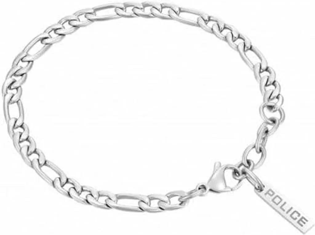 Bracelet homme Police PEAGB0011201 en cuir noir et acier inoxydable