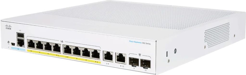 Cisco CBS250-8FP-E-2G-EU Managed L2/L3 Gigabit Ethernet (10/100/1000) Netzwerk-Switch Silber