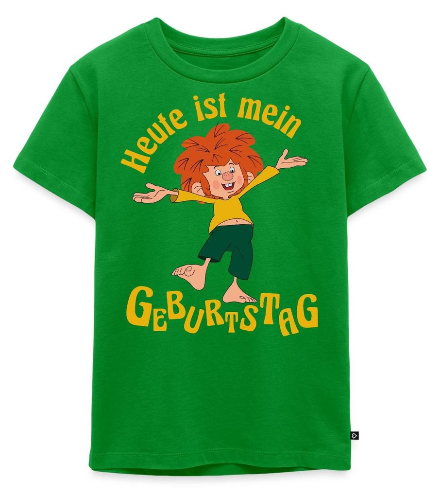 Spreadshirt Pumuckl Mit Spruch Heute ist Mein Geburtstag Kinder Premium T-Shirt, 98/104 (2 Jahre), Grün