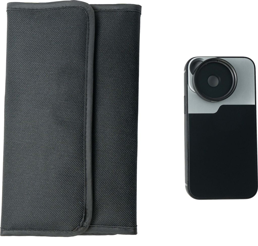 SYSTEM-S ND Filter Set 37 mm Neutraldichte mit Hülle und Tasche für iPhone 13 Mini