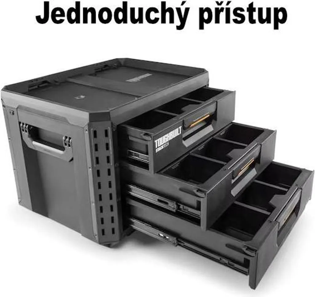 Boîte à outils StackTech 3 tiroirs XL robuste avec séparateurs Toughbuilt - 12