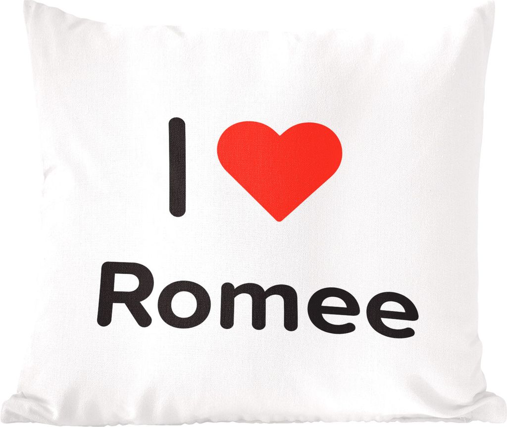 MuchoWow Zierkissen Sofakissen Wohnzimmer Dekokissen 45x45 cm Ich liebe - Romee - Mädchen - Schlafpolster - Polster für das Sofa