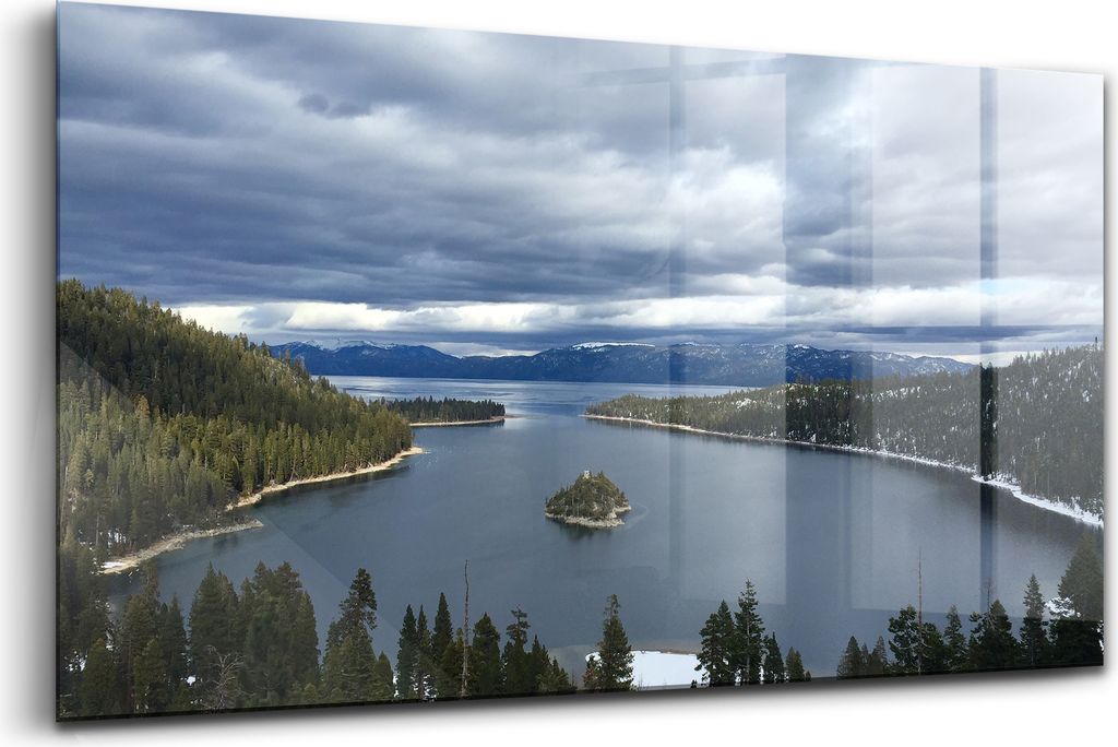Bilder auf glas - Einteilig - Wanddekoration - Glas Bilder - 120x60 - Landschaft am See