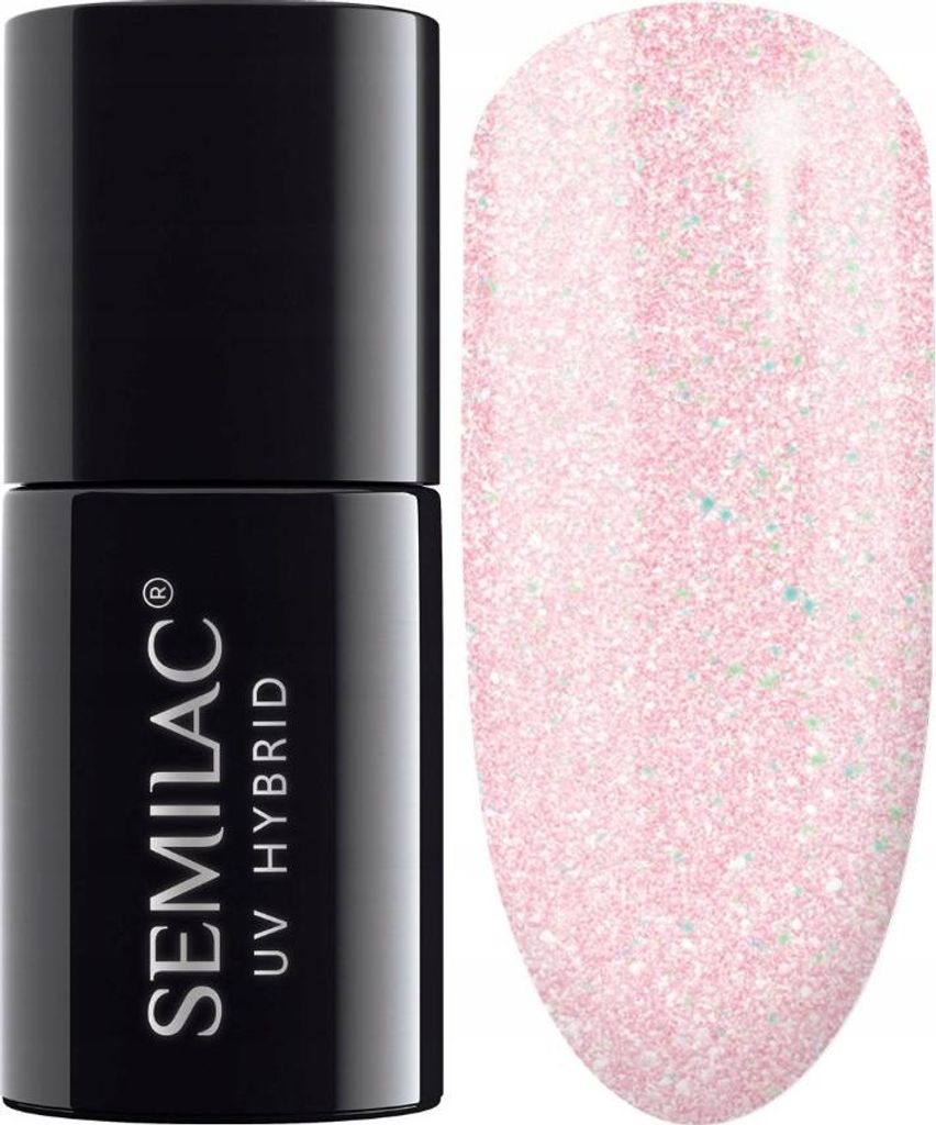 SEMILAC Hybrid-Nagellack 164 Pink Crystals - 7 ml Produktbild 