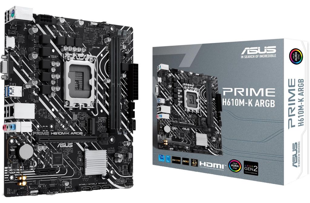 Asus 90Mb1G90-M0Eay0 Prime H610M-K Argb//Lga1700,H610,U32 Produktbild 