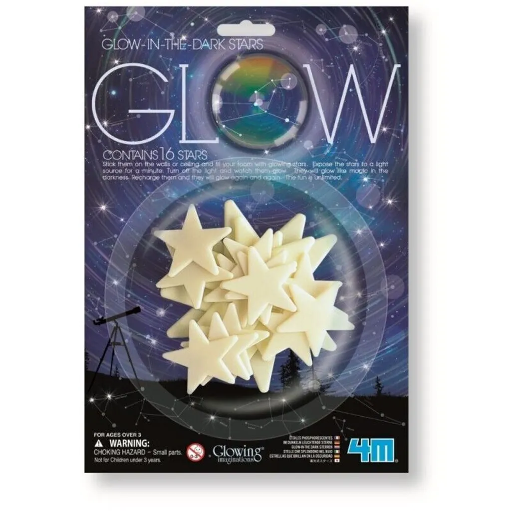 Stelle Luminose 4M 68265 - Il Miglior Set Glow per Soffitto - 16 Pezzi