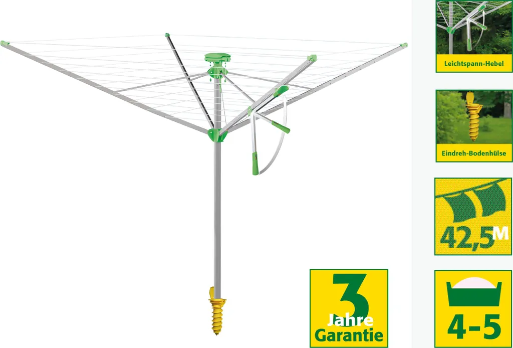 Séchoir parapluie automatique Juwel Novaplus 500 Easy avec tendeur de fil