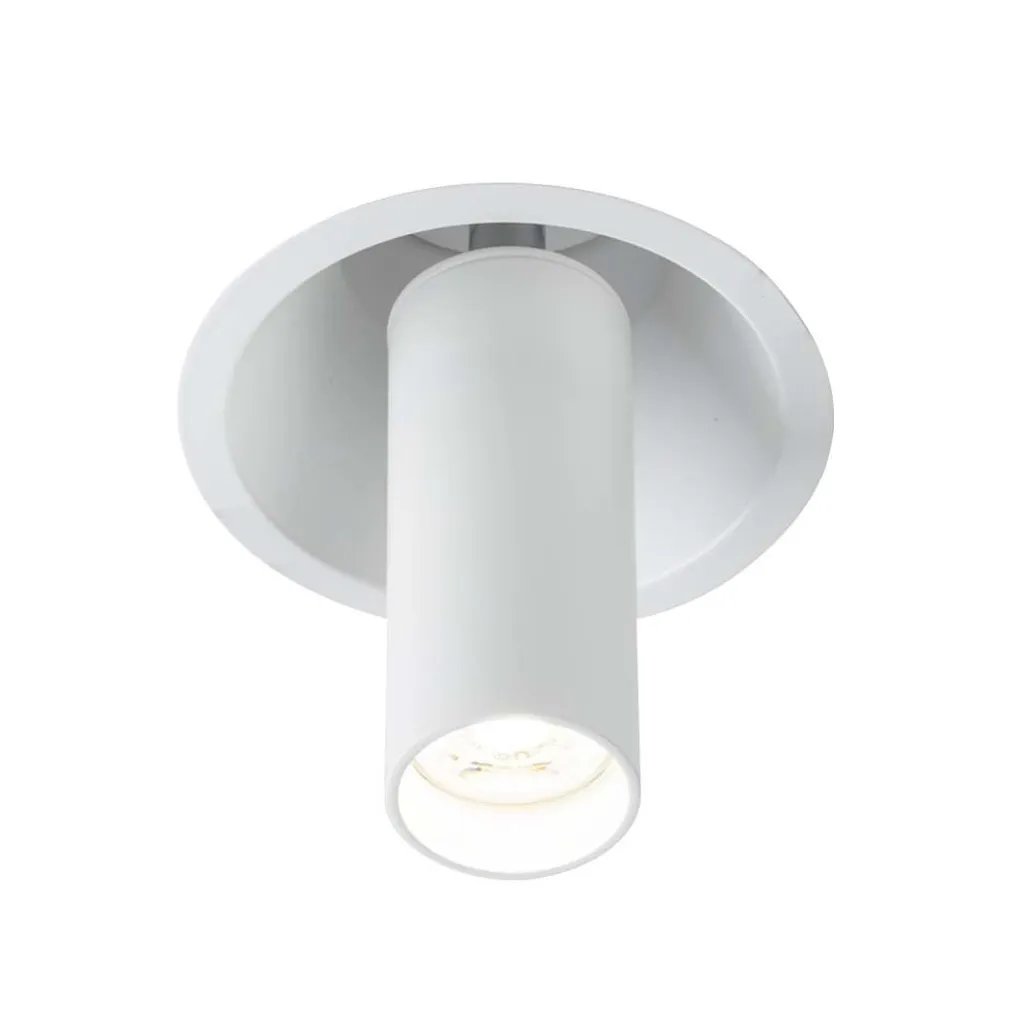 Luminaire encastré plafond rond blanc avec tube orientable 4W GU10 YAKUMO