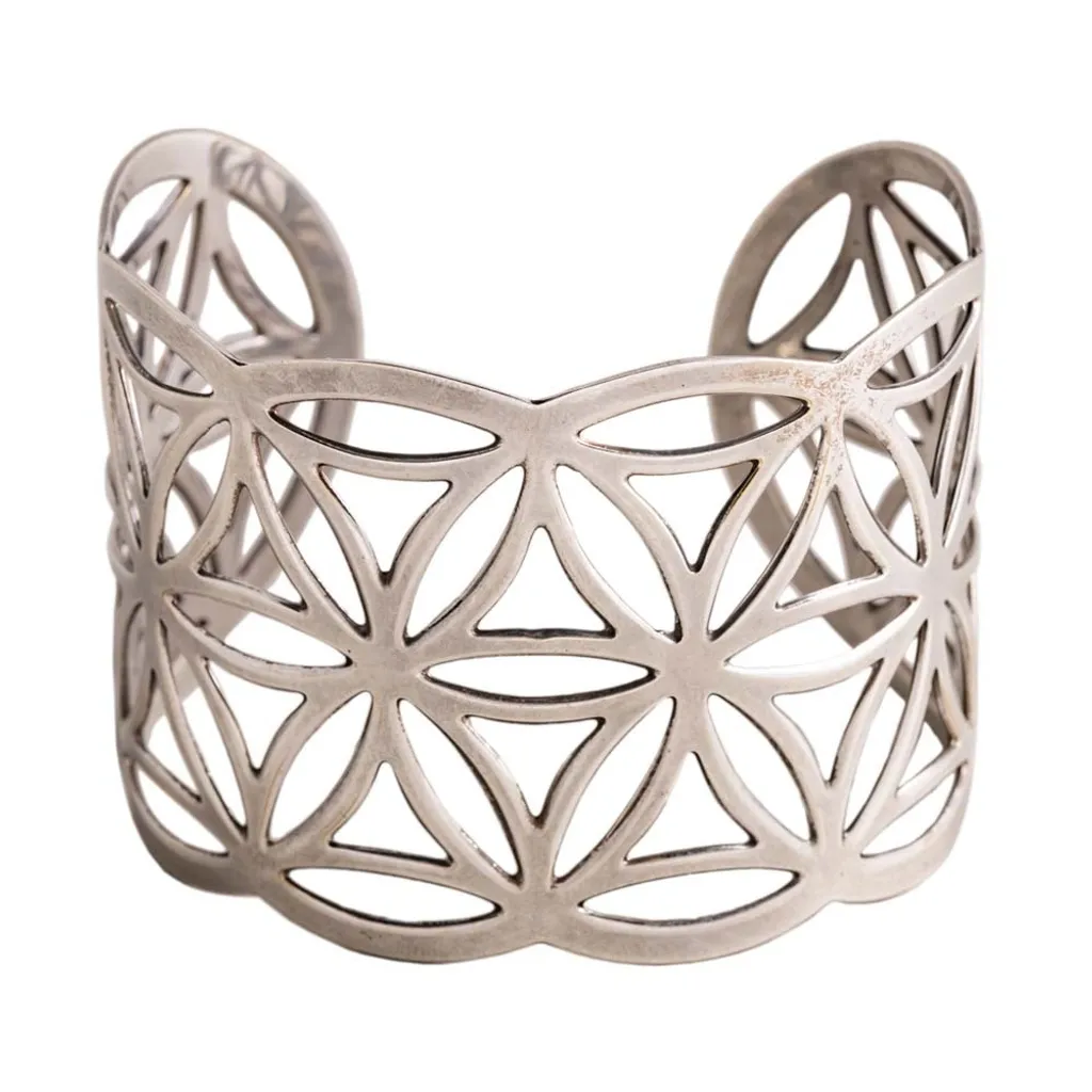 Bracciale Fiore della Vita Argento 925 Grande - Gioielli Simbolo Unici