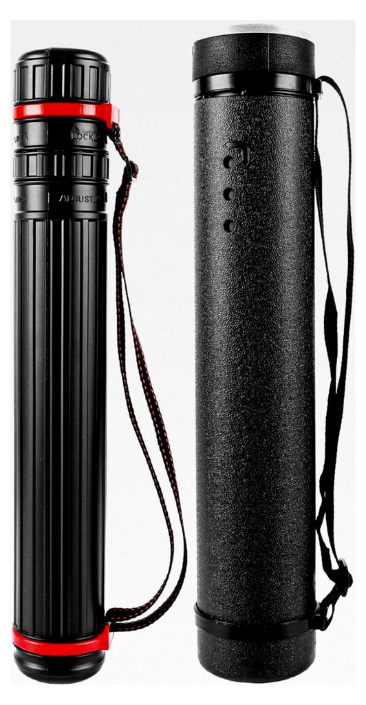 2 Stück Transportrollen für Posterrollen A1 Schwarz, 45–75 cm Teleskop-Röhren
