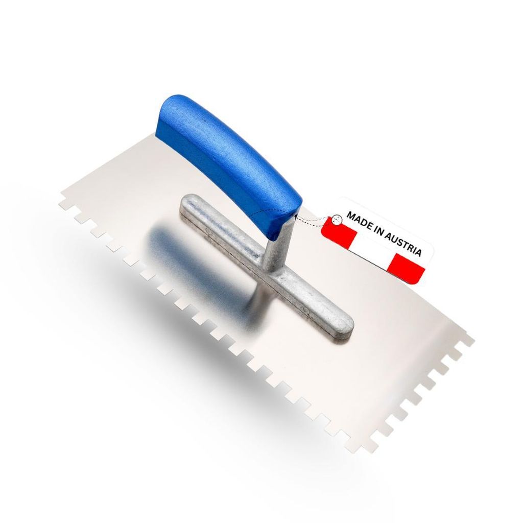 WERKFIT Glättekelle gezahnt 8x8 mm Edelstahl / rostfreie Zahnkelle