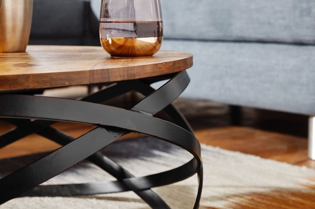 FineBuy Couchtisch MANUR Wohnzimmertisch Holz Massiv Produktbild 5