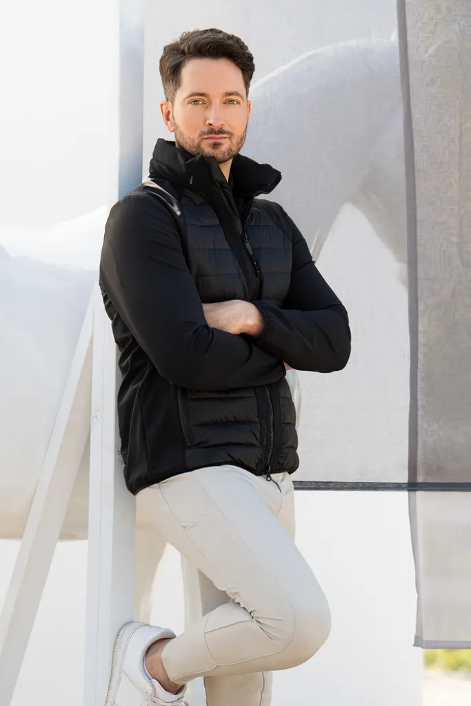 Veste hybride Pikeur Homme Anti-vent Noir Sportswear FS 2024 Taille 50