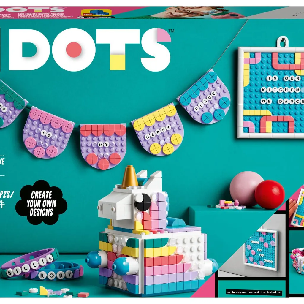 Kit licorne LEGO DOTS 41962 multicolore avec bracelets et objets de déco - 15