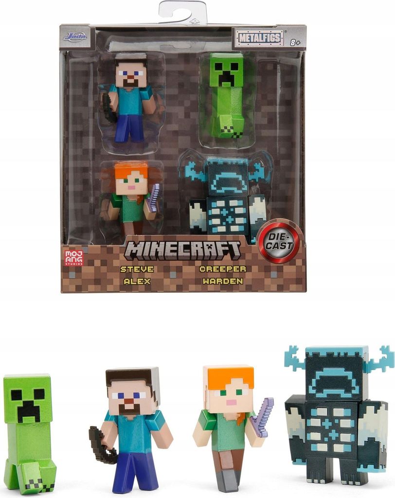 Sada figúrok Minecraft (4 kusy) z kovu - zberateľské Obrázok produktu 
