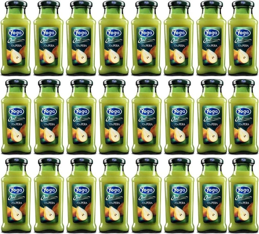 24x Yoga Optimum Bar flasche Fruchtsaft fruit juice Pera Birne saft 200 ml