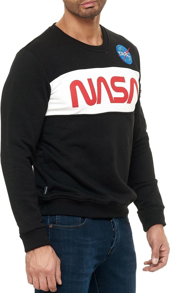 Red Bridge Herren Sweatshirt Pullover NASA Schwarz M