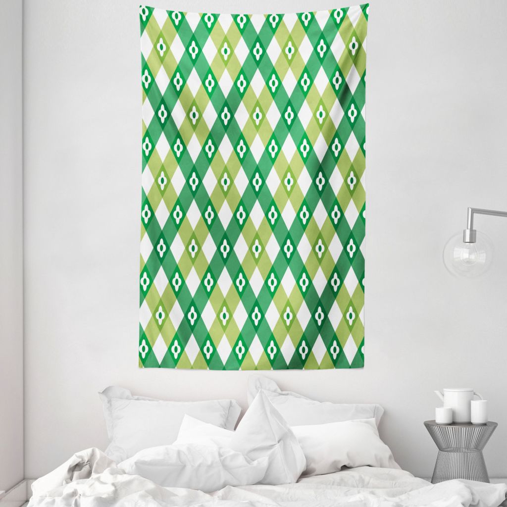 ABAKUHAUS Blumen Wandteppich und Tagesdecke, Gestreifte Retro altes Motiv aus Weiches Mikrofaser Stoff Waschbar ohne Verblassen Digitaldruck, 140 x...