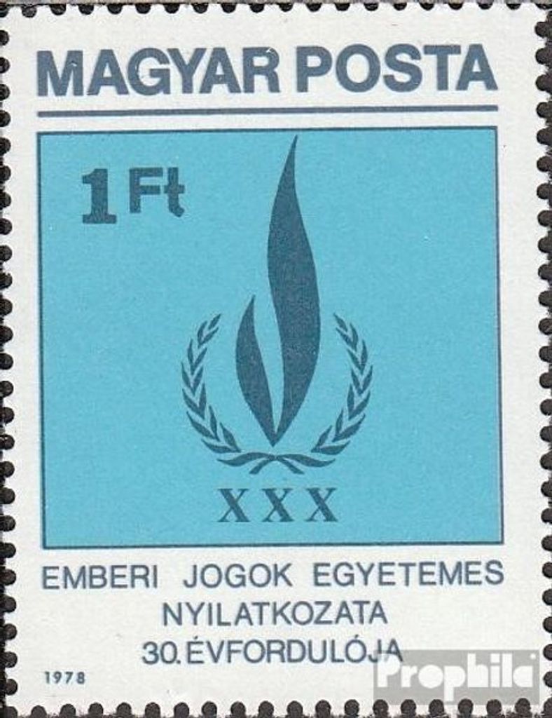 Briefmarken Ungarn 1979 Mi 3334A (kompl.Ausg.) postfrisch Menschenrechte