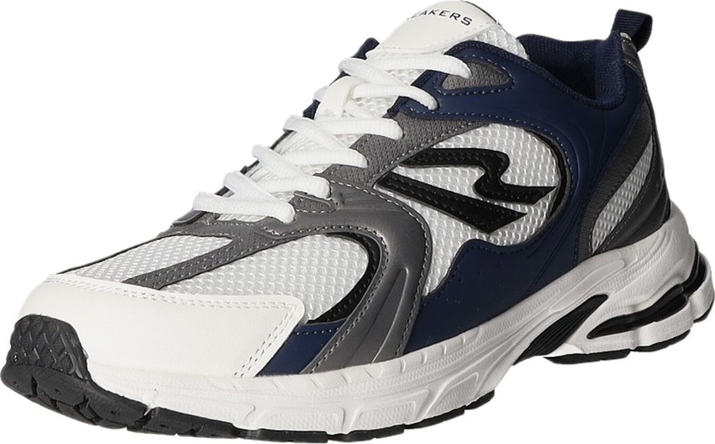 Sneakers Herren-Sneaker Grau-Schwarz-Weiß, Farbe:grau, EU Größe:45
