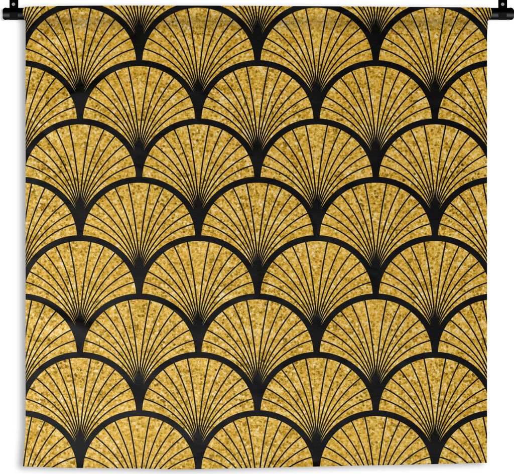 MuchoWow Wandteppich Wandbehang Gold-Muster 60x60 cm Tapisserie Dekoration Wandtuch - Dekorationen - Wand Decke
