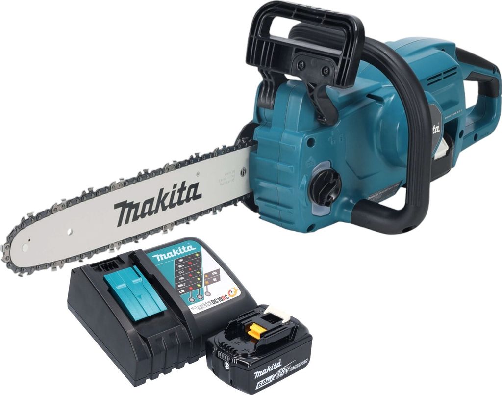 Makita DUC 357 RGX3 Akku Kettensäge 18 V 35 cm Brushless + 1x Akku 6,0 Ah + Ladegerät