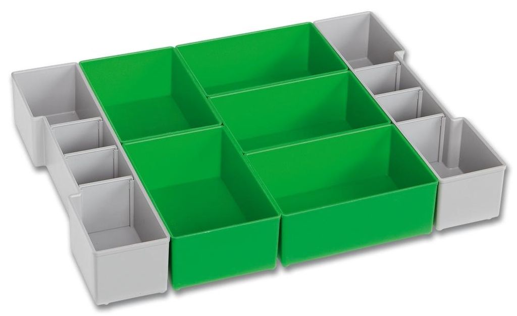 L-BOXX 6000010094, Einsatz-Set, Grün, Grau, Kunststoff, Produktbild 
