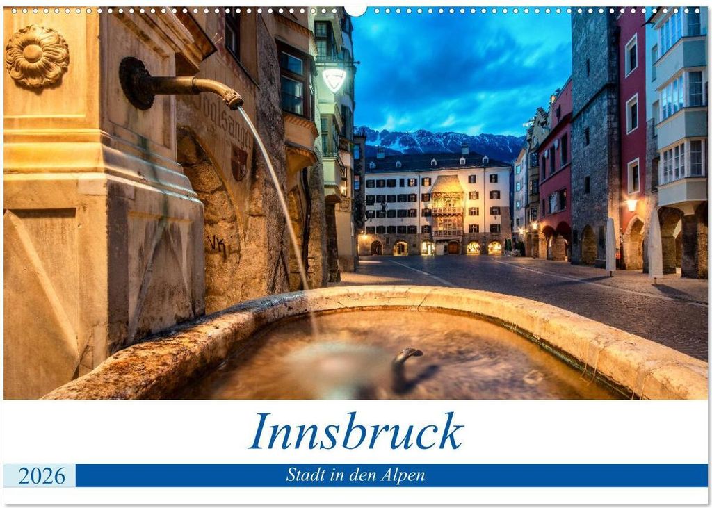 Innsbruck - Stadt in den Alpen (Wandkalender 2026 DIN A2 quer), CALVENDO Monatskalender