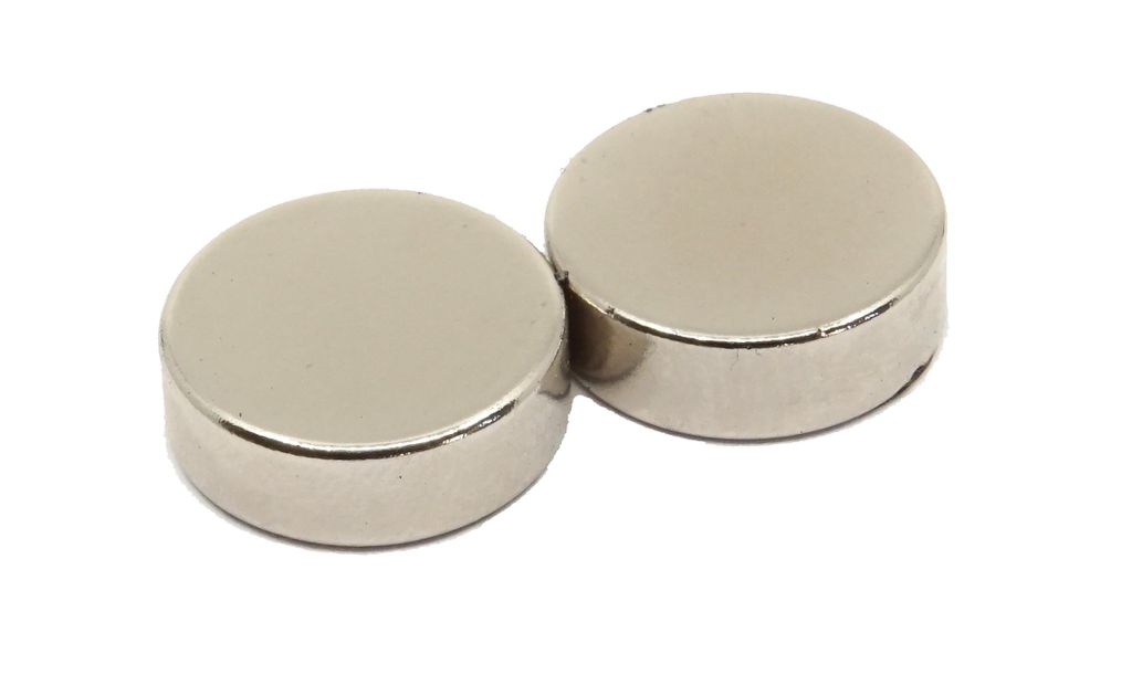 Aimant Ron 861, néodyme, cylindre 15x5 mm, 2 pièces Image du produit 