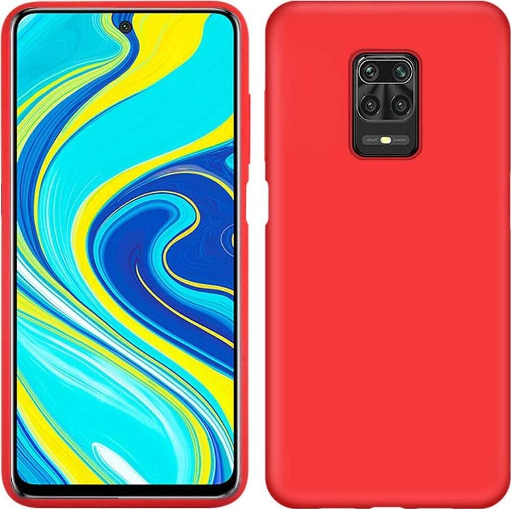 Redmi Note 9 Pro Hülle, LaimTop Flüssig Silikon Soft Gummi Schutzhülle für Xiaomi Redmi Note 9 Pro / 9S / 9 Pro Max Rot