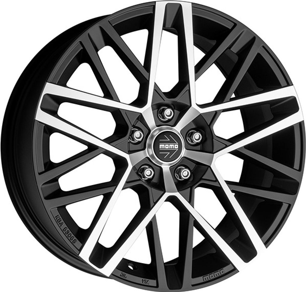 ALUFELGE MOMO Avenger 8x18 5x112 ET 30 MATT BLACK POLISHED