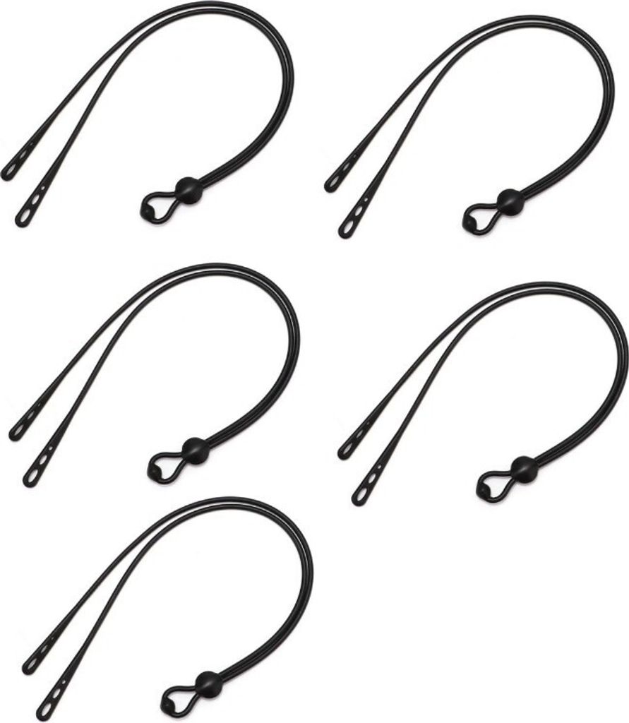 INF Verstellbare Brillenbänder – 5er-Pack Schwarz Produktbild 