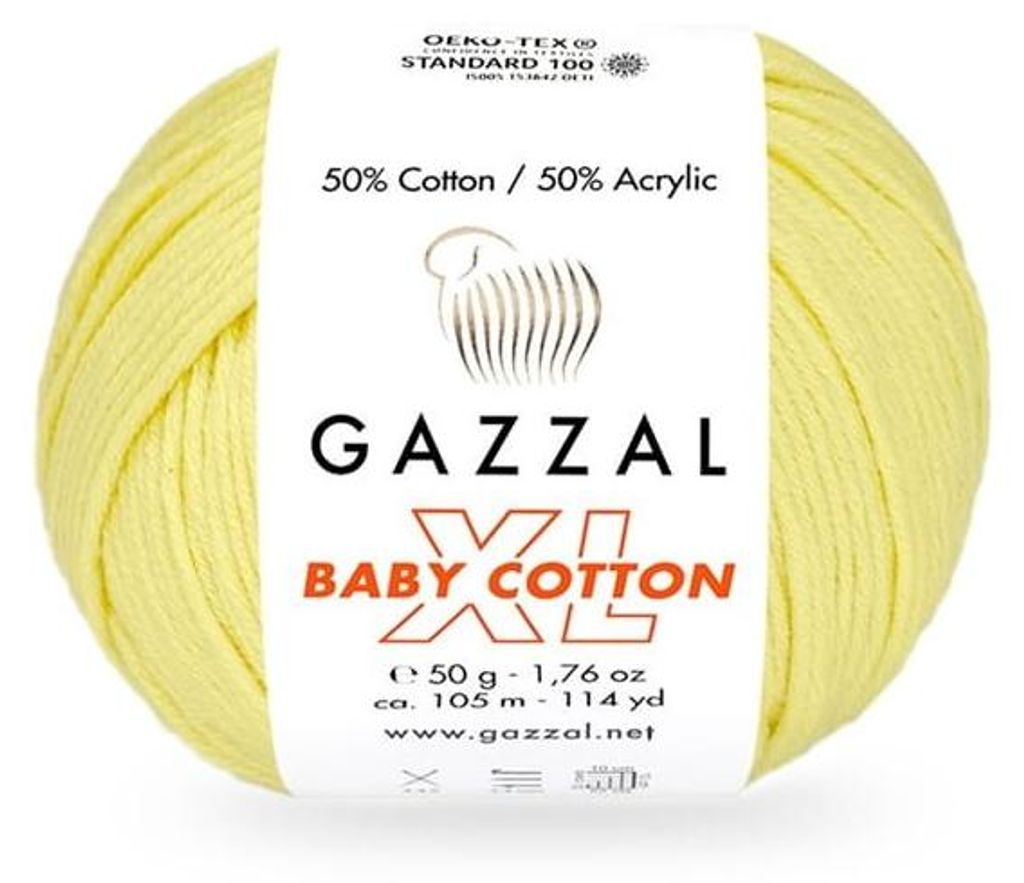 Gazzal Baby Baumwolle XL 3413 Wolle Strickwolle Häkelwolle Produktbild 