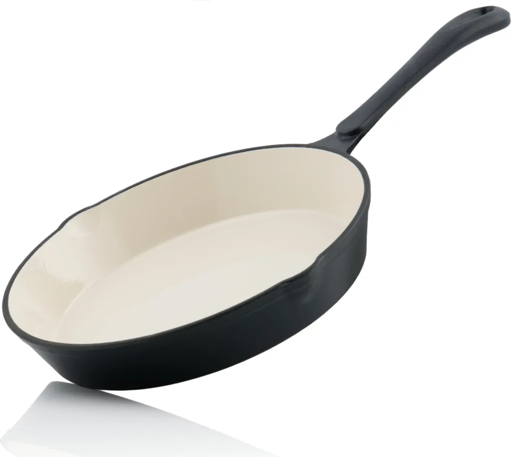 Padella in ghisa smaltata Mahlzeit Ø 24 cm | Blue Berry | Padella in ghisa con due becchi